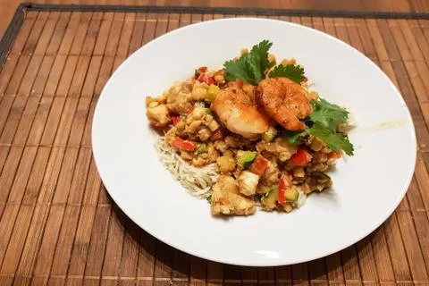 Rice with shrimp Stock Photos