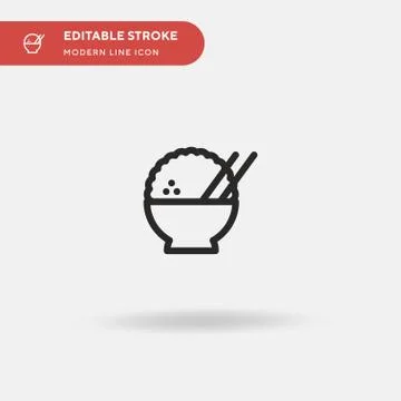 Rice Simple vector icon. Illustration symbol design template for web mobile U Stock Illustration