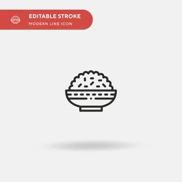 Rice Simple vector icon. Illustration symbol design template for web mobile U Illustrazione stock