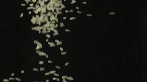 Rice is sinking in water Stock Footage 24889242