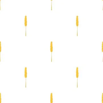 Rice stalk pattern seamless vector Stockillustratie