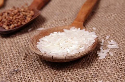 Rice on table Stock Photos