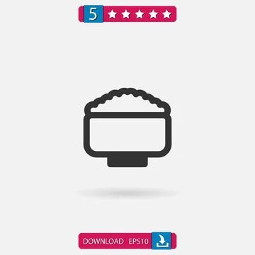 Rice vector icon Stock Illustration