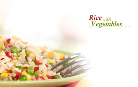 Rice with vegetables Stock Photos