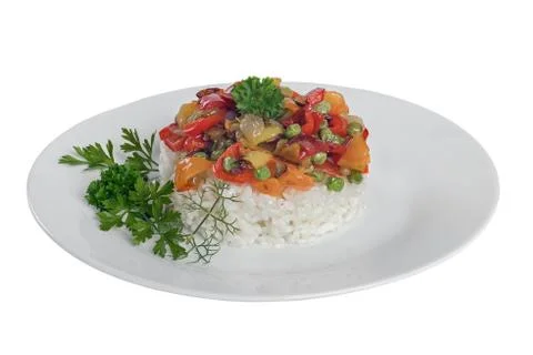 Rice with vegetables Stock Photos