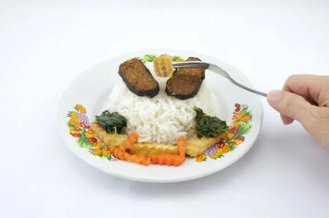 Rice with vegetables Stock Photos