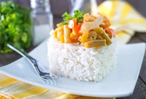 Rice with vegetables Stock Photos