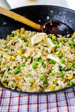 Rice with vegetables Stock Photos