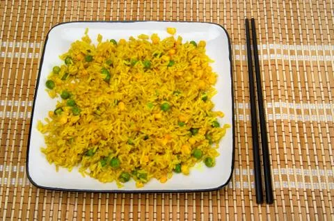 Rice with vegetables Stock Photos