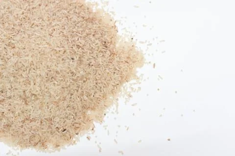 Rice on a white background Stock Photos
