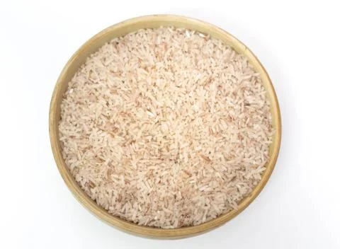 Rice on white background Stock Photos