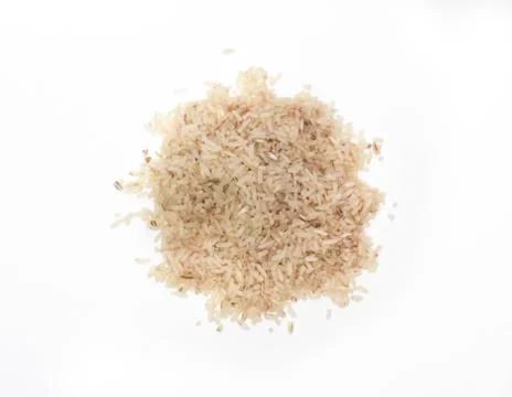 Rice on white background Stock Photos