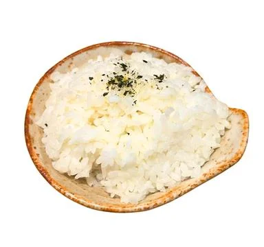 Rice on white background Stock Photos