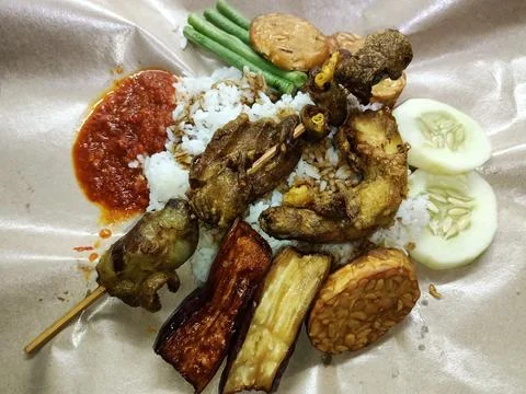 Rice wraps with a simple menu. Stock Photos