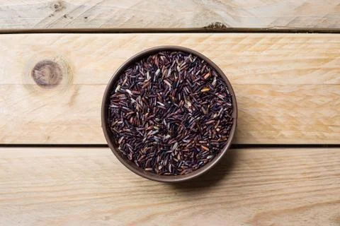 Riceberry in can Stock Photos