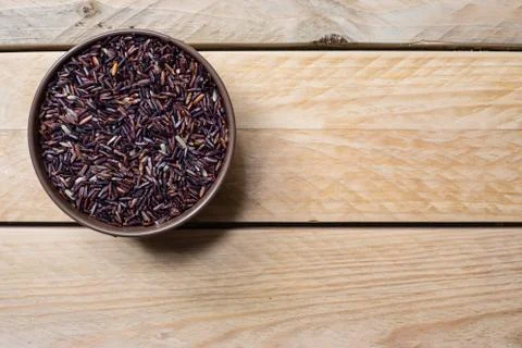 Riceberry in can Stock Photos