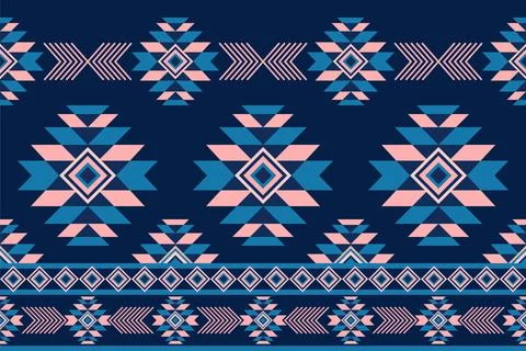 Rich and complex geometric Native American pattern Stock Illustration