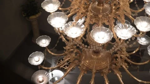 Rich chandelier Stock Footage 143483014