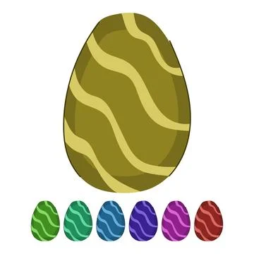 Rich chocolate egg vector cartoon graphic Stock Illustration