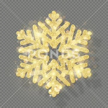 Rich Christmas texture decoration with glitter golden bokeh. Shine snowflake Stock Illustration