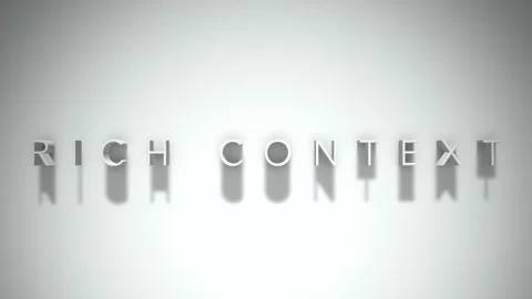 Rich context 3D title animation white text on a white background Vidéo 299426885