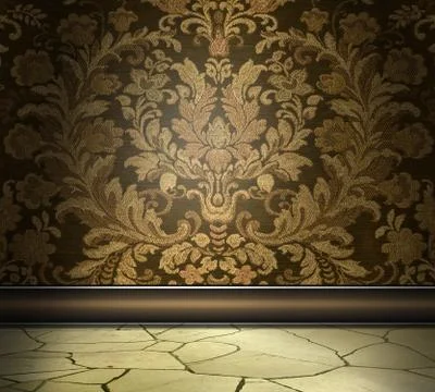 Rich damask wall Stock Illustration
