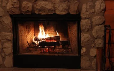 Rich Deep Fireplace Stock Photos
