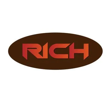 RICH design logo Illustrazione stock