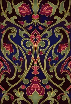 Rich floral pattern. Stock Illustration