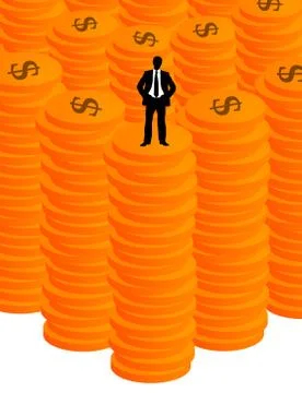 Rich man Stock Illustration