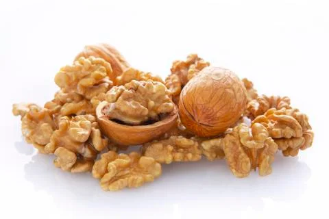 Rich in nutrients, nuts, walnuts, longevity fruit Stock Photos