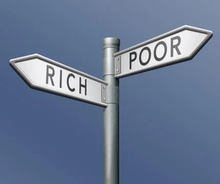 Rich or poor Stock Illustration