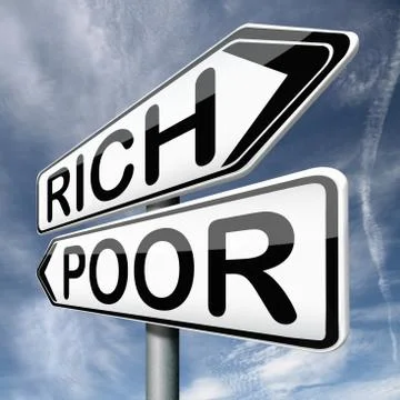 Rich or poor Stock Illustration
