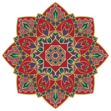 Rich oriental mandala. Stock Illustration