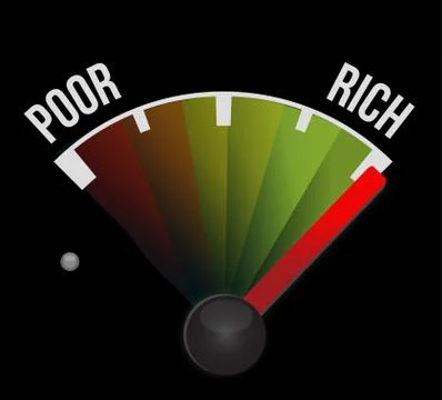 Rich over poor selection. illustration design Stock Illustration