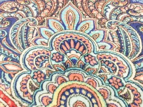 Rich paisley pattern swirls Stock Photos