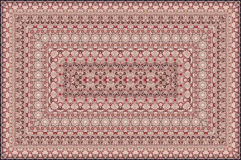 Rich persian colored carpet pattern. Stock Illustration