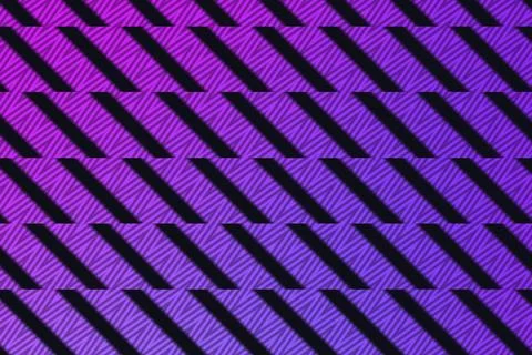 Rich purple diagonal lines create a vivid textured field crossed by bold black 库存插图