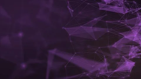 A rich purple field of interconnected translucent polygons creates depth an.. Stock Illustration