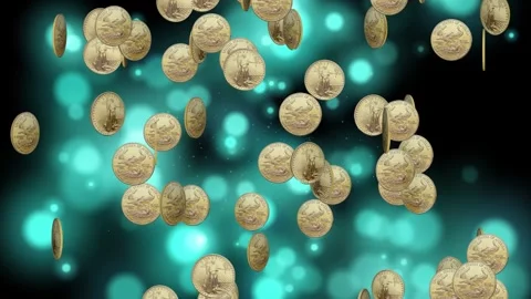 Rich rain of dollars Stock Footage 260828980