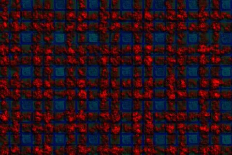 Rich red blue futuristic pattern tiles for decoration Stock Illustration
