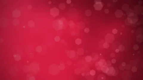 A rich red gradient background features soft hexagonal bokeh lights, providing Video stock 346180441