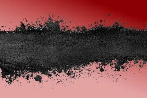 Rich Red Night Gradient with Black Brushstrokes Stock Illustration