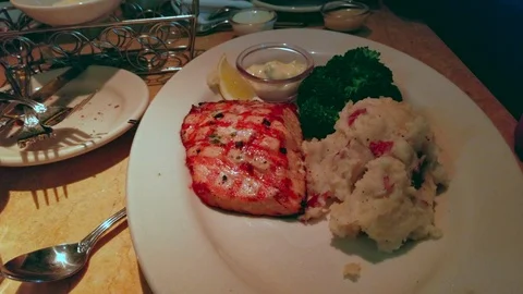 A Rich Salmon Cooked.4K 動画素材 102689112