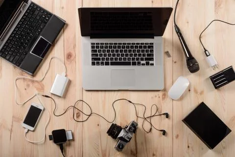 Rich selection of gadgets Stock Photos