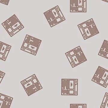 Rich snippets seo line vector seamless pattern Stockillustratie
