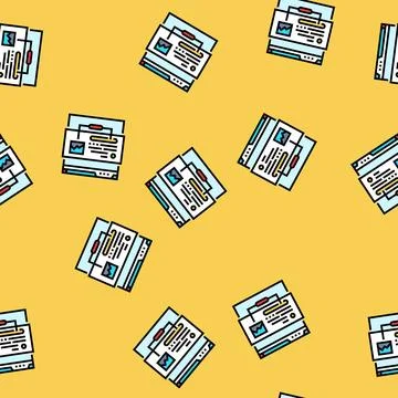 Rich snippets seo vector seamless pattern Illustrazione stock