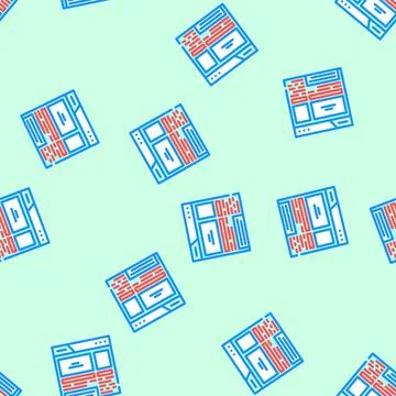 Rich snippets seo vector seamless pattern Illustrazione stock
