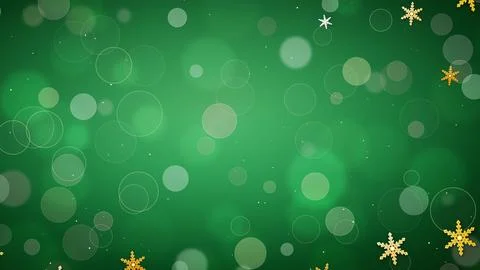 Rich Snowflakes Corner Frame Bokeh Abstract Background in Emerald Green Pal.. Stock Illustration