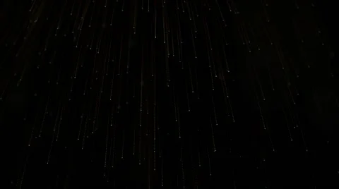 Rich Thin Golden Rain Particles in a Glamorous Look Stock Footage 60243077